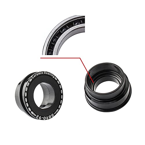 QSCTYG Eje Pedalier Soporte Inferior Cojinete cerámico MTB Bike Bike Press Ajuste Ajuste Aleación de la aleación Soporte Inferior 22 Piezas de crancamiento de 24 mm Eje de pedalier 82 (Color : Red)