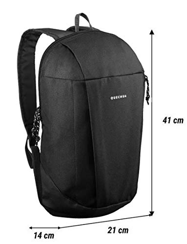 Quechua Mochila de senderismo NH100, 10 litros, negro (negro)