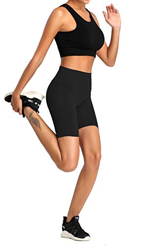 QueenDer Leggins Fitness Mujer Deporte Leggings Pantalones Largo Cintura Alta con Bolsillo Polainas Mallas para Yoga Running Cycling y Pilates (1/2 Negro, XL)