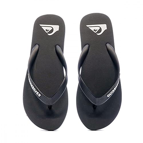 Quiksilver Molokai-Flip-Flops For Men, Zapatos de Playa y Piscina Hombre, Negro (Black/Black/White Xkkw), 44 EU