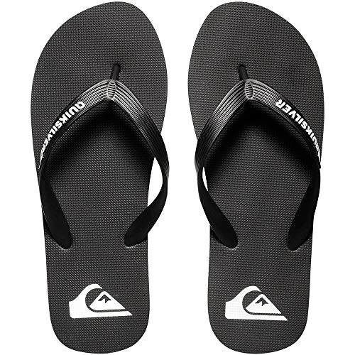 Quiksilver Molokai-Flip-Flops For Men, Zapatos de Playa y Piscina Hombre, Negro (Black/Black/White Xkkw), 44 EU