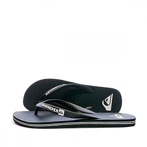 Quiksilver Molokai-Flip-Flops For Men, Zapatos de Playa y Piscina Hombre, Negro (Black/Black/White Xkkw), 44 EU