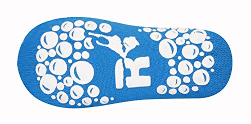R-evenge, Calcetines antideslizantes para piscina para niños, color azul, talla M (30-34)