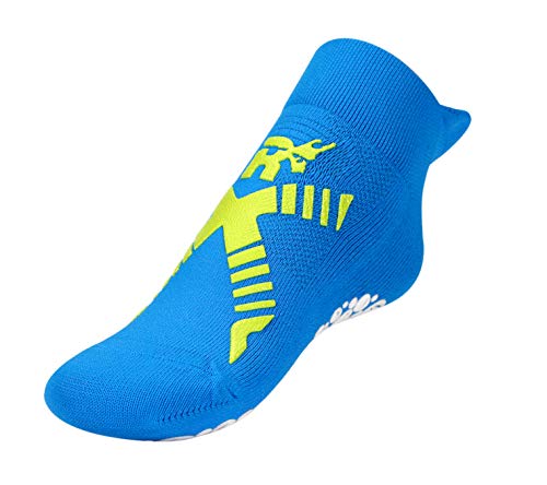 R-evenge, Calcetines antideslizantes para piscina para niños, color azul, talla M (30-34)