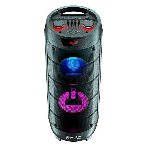 R-Music - RM311685 - Booster XL - Altavoz inalámbrico de 1000 W con Efecto Luminoso - Sonido 360 - Funciona con batería de 5 Horas de autonomía - Entrada USB & Jack - Micro Incluido