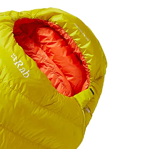 Rab Neutrino Pro 200 - Saco de Dormir, Color Sulphur, tamaño LH