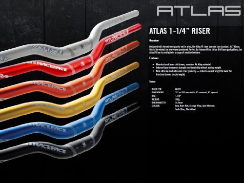 Race Face 2011012013 Atlas 1.25 Riser - Manillar para Bicicleta (31,8 x 785 mm), Color Naranja