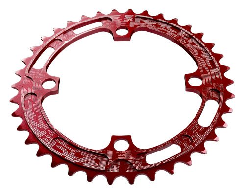 RaceFace Single Narrow Wide - Transmisión para bicicletas, Rojo, dimensiones 104 x 32 mm