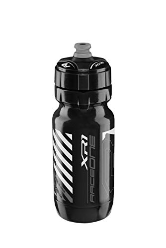 Raceone.it - Kit Race Duo X5 Gel (2 PCS): Porta Bidon X5 + Bidon de Ciclismo XR1 Bici Carrera de Ruta/Bicicleta de Montaña MTB/Gravel Bike. Color: Negro/Gris 100% Made IN Italy