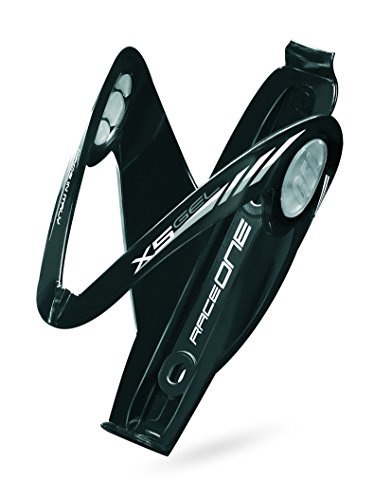 Raceone.it - Kit Race Duo X5 Gel (2 PCS): Porta Bidon X5 + Bidon de Ciclismo XR1 Bici Carrera de Ruta/Bicicleta de Montaña MTB/Gravel Bike. Color: Negro/Gris 100% Made IN Italy
