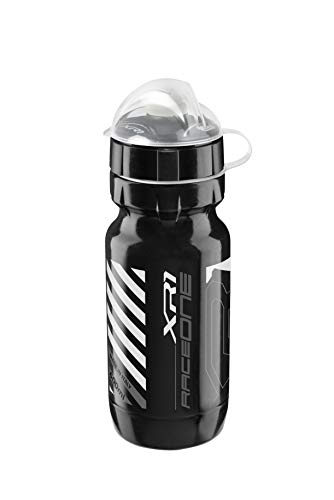 Raceone.it - Kit Race Duo X5 Gel (2 PCS): Porta Bidon X5 + Bidon de Ciclismo XR1 Bici Carrera de Ruta/Bicicleta de Montaña MTB/Gravel Bike. Color: Negro/Gris 100% Made IN Italy