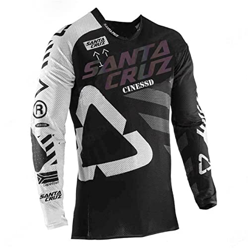 Racing Downhill Jersey Mountain Bike Cycling Jersey Crossmax Shirt Ciclismo Clothes Santa Cruz MTB Motorcycle Jersey Men,B,4XL