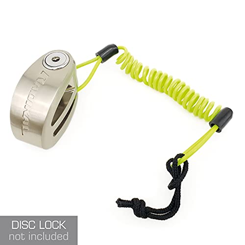 RADIKAL RKREM Cable Recordatorio Candado Disco, 130 cm, Universal Moto Scooter Bici