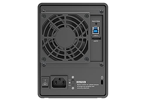 RAIDON GR5640-SB3 - Carcasa Externa Raid para Discos Duros de 4 x 6,35 cm (2,5") y 3,5" (3,5"), Modos Raid 0 5 JBOD, con Cerradura