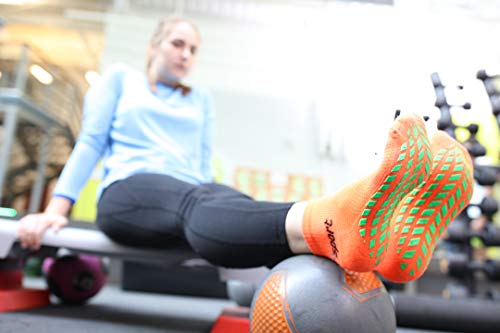 Rainbow Socks - Hombre Mujer Calcetines Antideslizantes de Deporte - 1 Par - Naranja - Talla 47-50