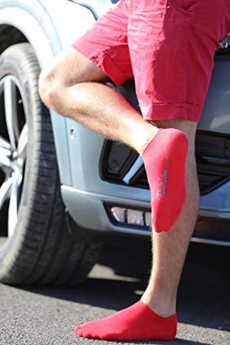 Rainbow Socks - Hombre Mujer Calcetines Cortos Colores de Algodón - 9 Pares - Blanco Púrpura Gris Naranja Rojo Amarillo Verde Mar Verde Fucsia - Talla 44-46