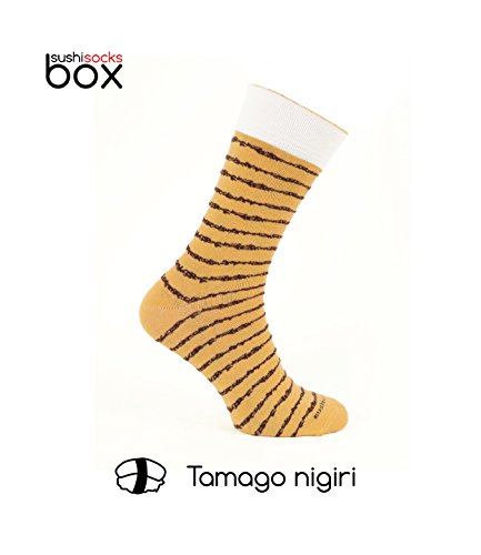 Rainbow Socks - Mujer Hombre Calcetines Sushi Tamago - 1 Par - Tamaño 36-40