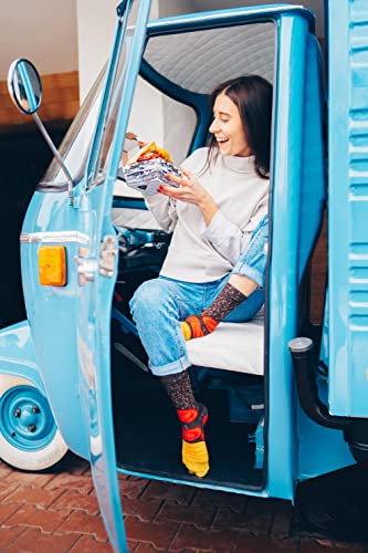 Rainbow Socks x Pepsi - Food Truck de Calcetines para él y para ella- 3 pares - Talla 41-46
