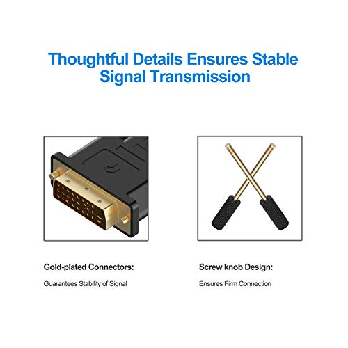 Rankie Cable DVI a DVI para Monitor, 1,8m, Negro