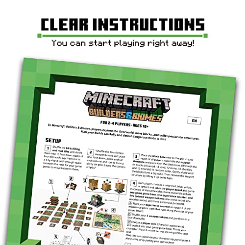 Ravensburger - Minecraft Builders & Biomes, Edad recomendada 10+, Juego de Mesa Infantil del Popular Videojuego - Dimensiones 25 x 25 x 8 cm