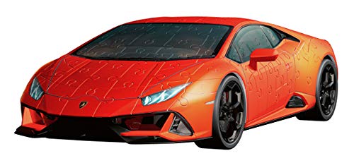 Ravensburger - Puzzle 3D, Lamborghini Huracán Evo, Edad Recomendada 8+, 108 Piezas - Dimensiones: 25 x 12 x 7 cm