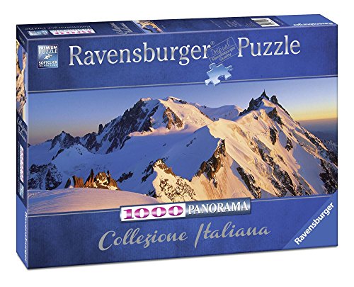 Ravensburger Puzzles 1000 Piezas, Monte Bianco, Puzzle Panorama, Colección Fotos y Paisajes, Puzzle para Adultos, Rompecabezas Ravensburger de óptima calidad, Puzzles Paisajes Adultos