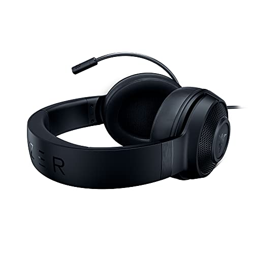 Razer Kraken X - Auriculares para juegos, auriculares ligeros para juegos para PC, Mac, Xbox One, PS4 y Switch, diadema acolchada, sonido envolvente 7.1, Negro