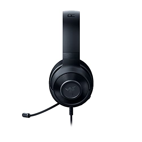 Razer Kraken X - Auriculares para juegos, auriculares ligeros para juegos para PC, Mac, Xbox One, PS4 y Switch, diadema acolchada, sonido envolvente 7.1, Negro