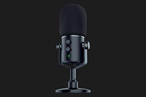Razer Seirēn Elite - Micrófono Dinámico para Streaming de Nivel Profesional, Negro