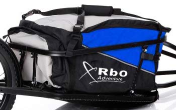 RBO Remolque de Bicicleta para Carga, Adventure, Desmontable y Plegable, Bolsa Impermeable. (Blue)