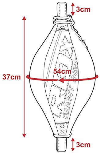 RDX Pera de Boxeo Doble End Bag, Maya Hide Cuero MMA Punching Velocidad Bola con Cuerda Ajustable, Peras Rapida Speed Ball, Muay Thai Kickboxing Gimnasio Saco Boxe Dodge Deporte Conjunto Entrenamiento