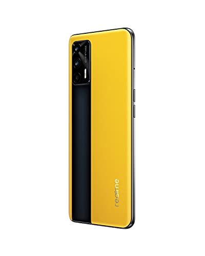 realme GT Smartphone Libre, Procesador Qualcomm Snapdragon 888 5G, Pantalla Super AMOLED a 120Hz, Carga SuperDart de 65W, Triple cámara Sony de 64MP, Dual Sim, NFC, 12+256GB, Amarillo (Racing Yellow)