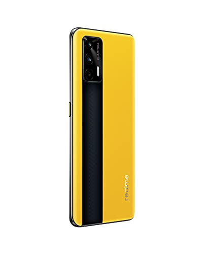 realme GT Smartphone Libre, Procesador Qualcomm Snapdragon 888 5G, Pantalla Super AMOLED a 120Hz, Carga SuperDart de 65W, Triple cámara Sony de 64MP, Dual Sim, NFC, 12+256GB, Amarillo (Racing Yellow)