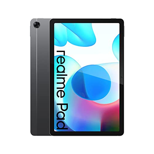 realme Pad, WIFI Tablet, 2K Display 10,4"WUXGA+, Quad Speakers Dolby, MTK Helio G80, Batería de 7100mAh, Quick Charge 18W, Cuerpo Metálico,6.9mm Ultra-Slim Design, Android11, 6GB+128GB(up to 1TB),Grey