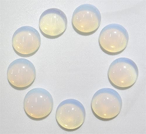 REAPP Piedras Decorativas 50 unids / 12 mm Piedra Natural Ronda sin Agujero cabujonedones malacas Perlas para Mujer Hombres joyería Haciendo Anillo de Bricolaje (Color : NO.3, Item Diameter : 12mm)