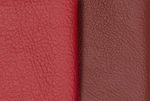 Recortes de cuero - restos de cuero rojo, restos de cuero, tamaños grandes, ideal para bolsos, zapatos, reparaciones, decoraciones, manualidades, 0,6 kg, tamaño A1