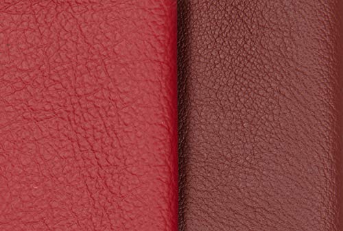 Recortes de cuero - restos de cuero rojo, restos de cuero, tamaños grandes, ideal para bolsos, zapatos, reparaciones, decoraciones, manualidades, 0,6 kg, tamaño A1