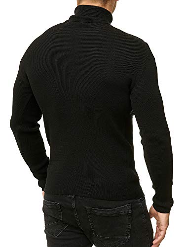 Red Bridge Suéter de Cuello Alto de Hombre Otoño Básico Business Moda Suave Pulóver Negro