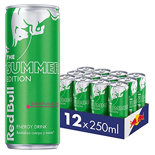 Red Bull Bebida Energética, 12 Latas De 250s, S, Fruta Del Dragon, 3000 Mililitro