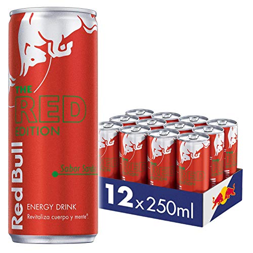 Red Bull Bebida Energética, Sandía, 12 Latas de 250Mililitros, 3000 Mililitros