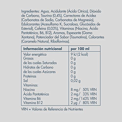 Red Bull Zero, Bebida energética - 24 de 250 ml. (Total 6000 ml.)