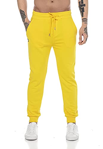 Redbridge Pantalón Chandal para Hombre Joggers Sweat-Pants Básicos Amarillo M