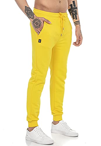Redbridge Pantalón Chandal para Hombre Joggers Sweat-Pants Básicos Amarillo M