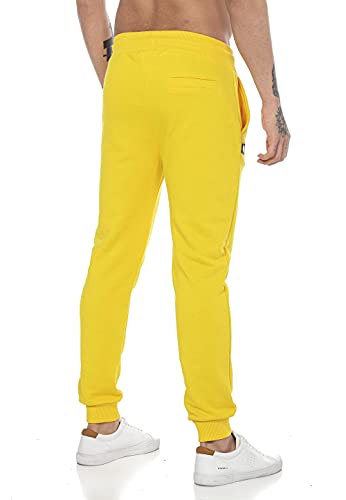 Redbridge Pantalón Chandal para Hombre Joggers Sweat-Pants Básicos Amarillo M