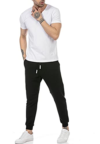 Redbridge Pantalón Chandal para Hombre Joggers Sweat-Pants Básicos Negro S