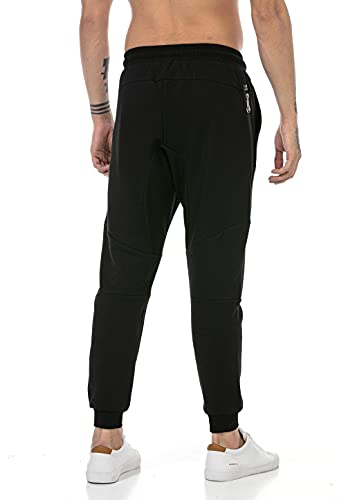 Redbridge Pantalón Chandal para Hombre Joggers Sweat-Pants Básicos Negro S