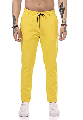 Redbridge Pantalón para Hombre Joggers Chino-Pants Básicos Amarillo XXL