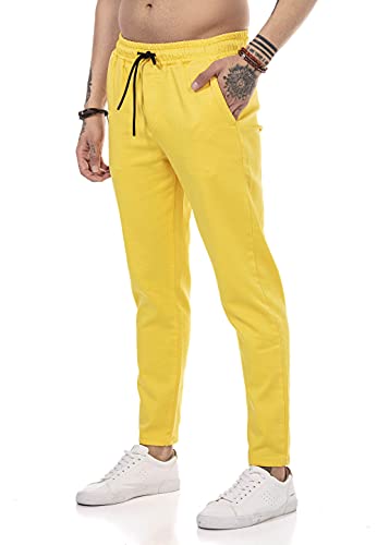 Redbridge Pantalón para Hombre Joggers Chino-Pants Básicos Amarillo XXL