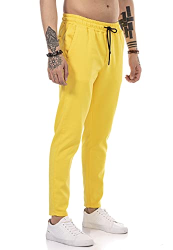 Redbridge Pantalón para Hombre Joggers Chino-Pants Básicos Amarillo XXL