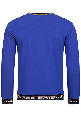 Redbridge Suéter de Algodón Jersey para Hombres Colored Stripes RB Azul S